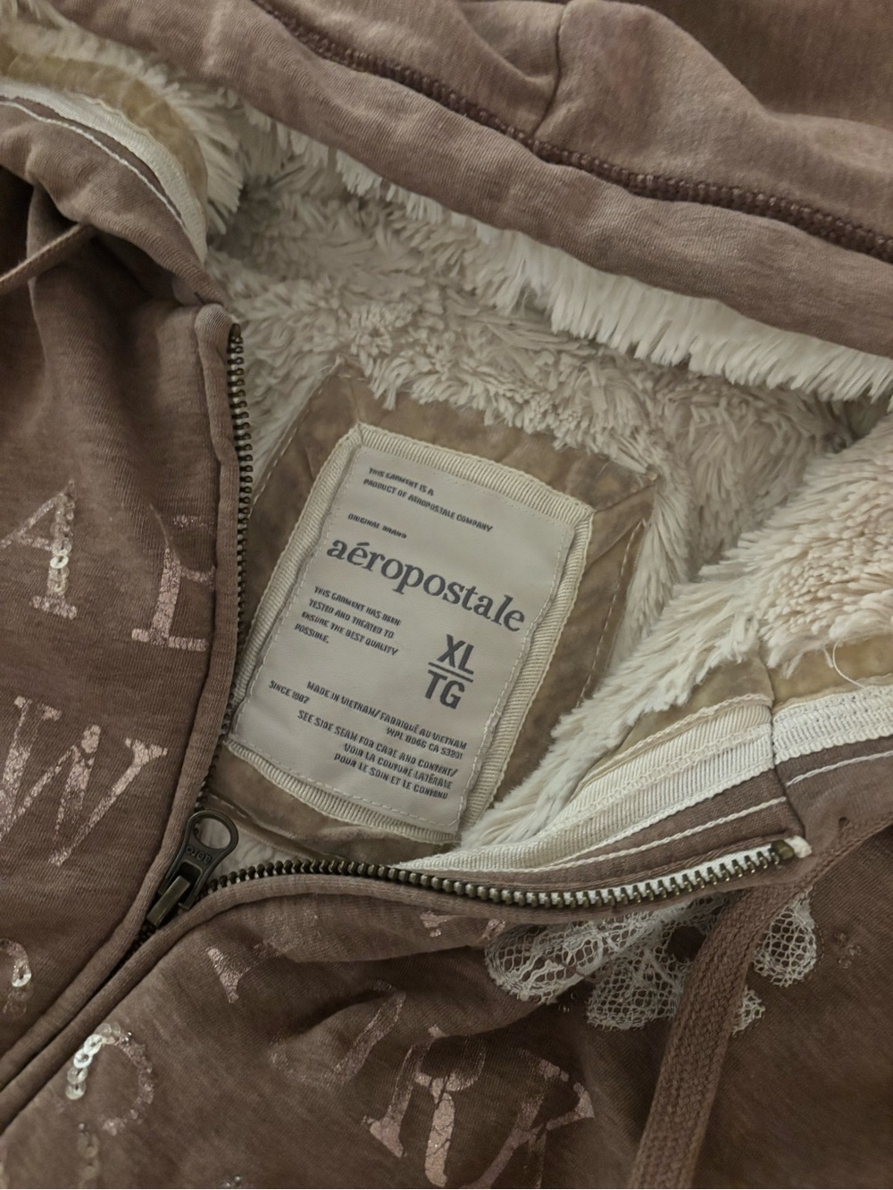 aeropostale Brown Zip Hoodie - Picture 2 of 5